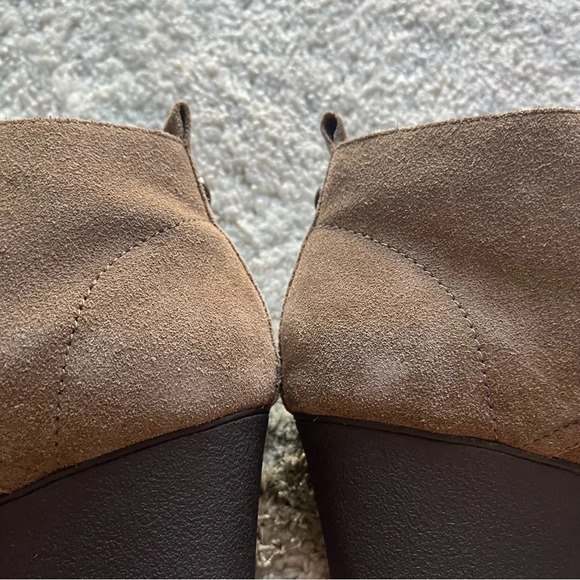 Donald J Pliner Makko bootie ankle boots lace up chunky wedge brown taupe 10 - Picture 10 of 15